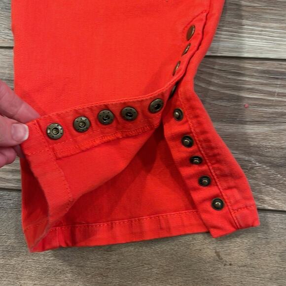 SOFT SURROUNDINGS Red Snap Up Metro Leggings Pull On Pant M - Picture 4 of 9